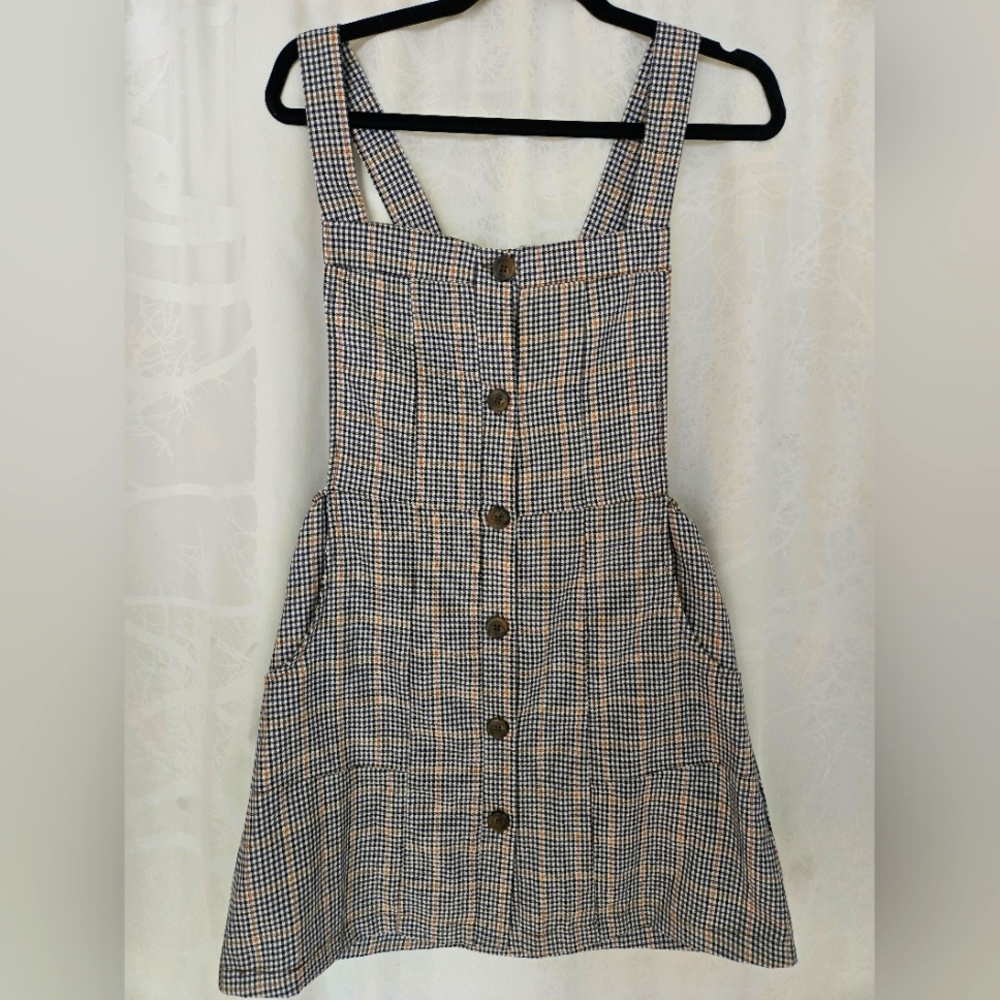 URBAN Romantics Plaid Button-Down Mini Dress